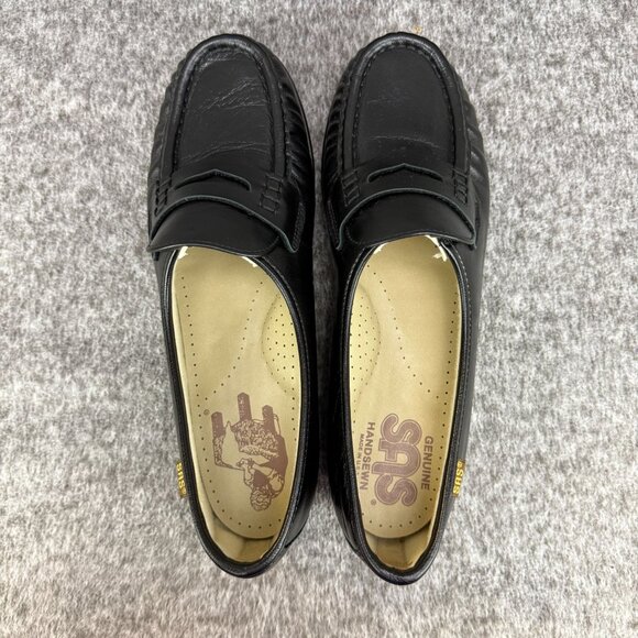 ✅SAS Tripad Comfort Womens 8.5N Black Leather Penny Loafers Slip-On Mocc Style - Picture 11 of 12